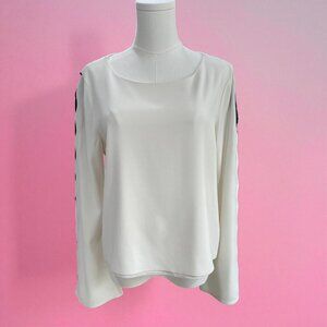 Ramy Brook Ivory Long Sleeve Blouse Medium Minimalist Career Chic Workwear